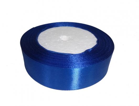 Лента атласная 2,5 см синяя 170