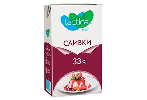 Сливки «Lactica» 33%, 1л