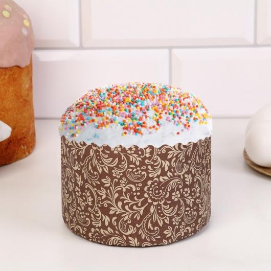 Форма бумажная для кулича d110, h85мм ФЛОРА 300г