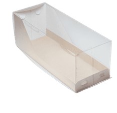 Коробка под рулет с пластиковой крышкой 30 см *11 см *11 см крафт