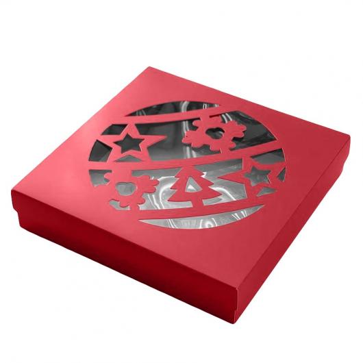 Коробка для зефира «Новогодний шар», 20 × 20 × 7 см