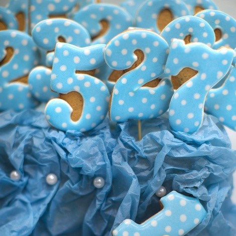 Пряник 5 голубой