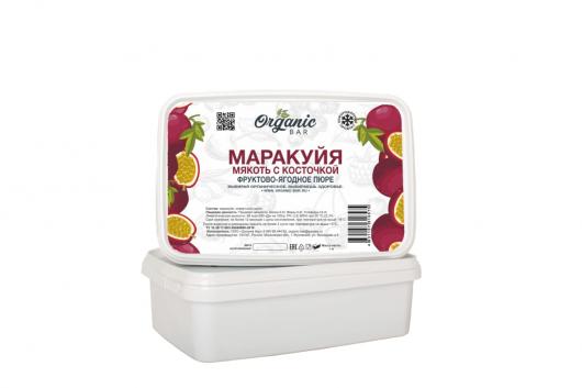 Пюре Organic-bar маракуйя с косточкой 1 кг замороженное